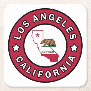Los Angeles California Rechteckiger Pappuntersetzer