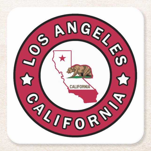 Los Angeles California Rechteckiger Pappuntersetzer (Vorderseite)