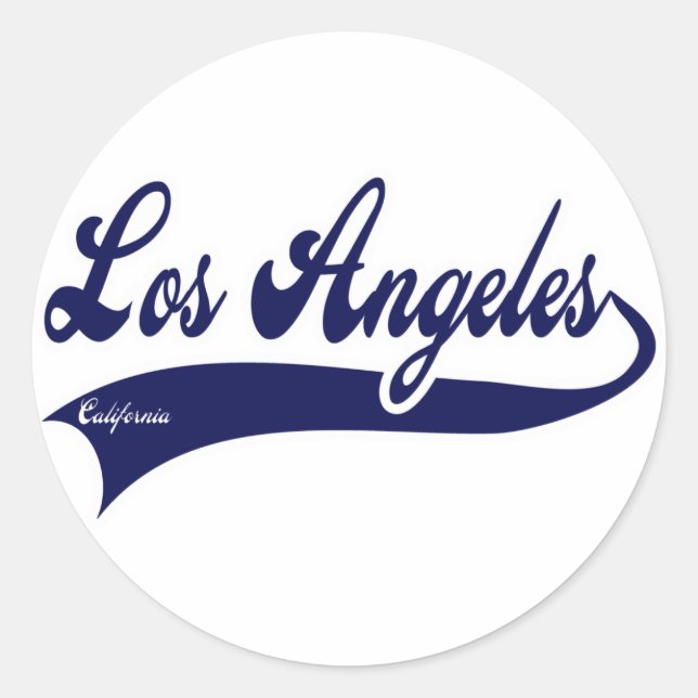 Los Angeles California Runder Aufkleber (Vorderseite)