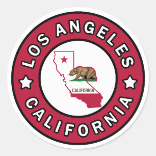 Los Angeles California Runder Aufkleber