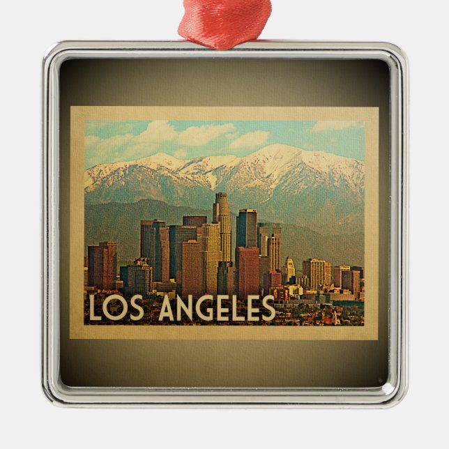 Los Angeles California Silbernes Ornament (Vorne)