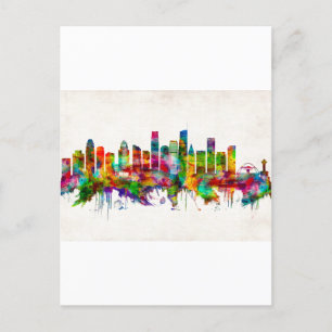 Los Angeles California Skyline Einladungspostkarte