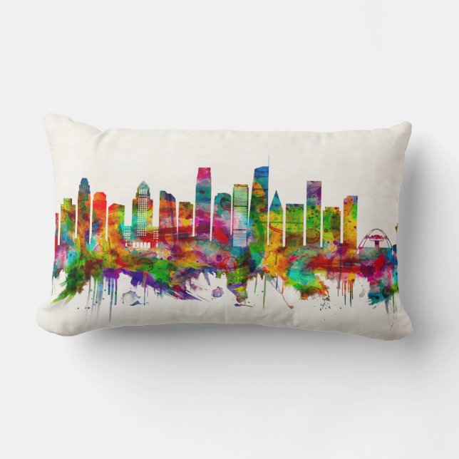 Los Angeles California Skyline Lendenkissen (Vorderseite)