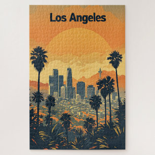 Los Angeles California Skyline Palmbaum Reise De