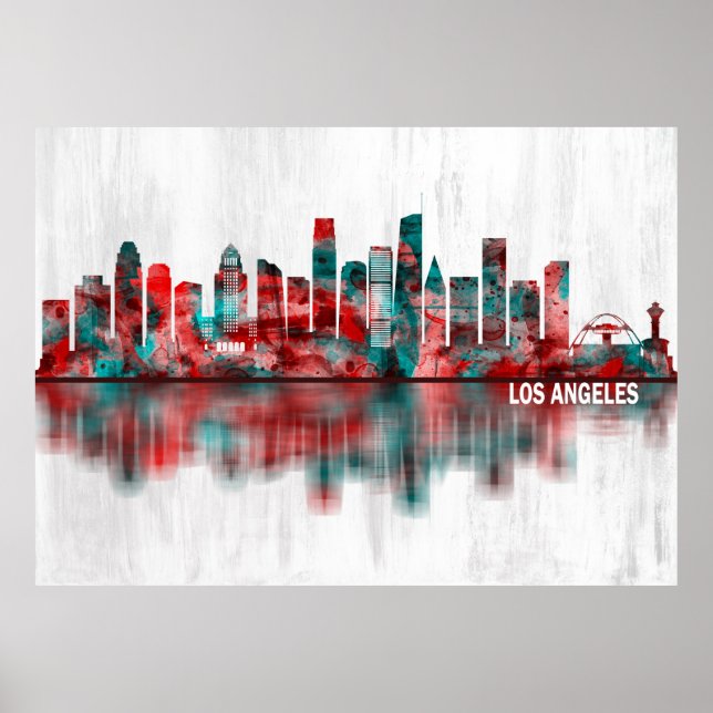 Los Angeles California Skyline Poster (Vorne)