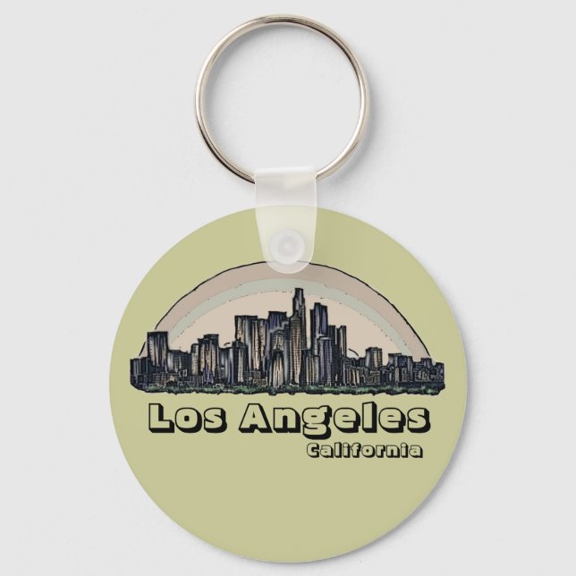 Los Angeles California Skyline Schlüsselanhänger (Vorderseite)