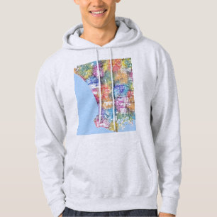 Los Angeles California Stadtplan Hoodie