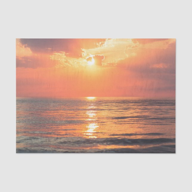 Los Angeles California Strand bei Sonnenuntergang Seidenpapier (Vorderseite)