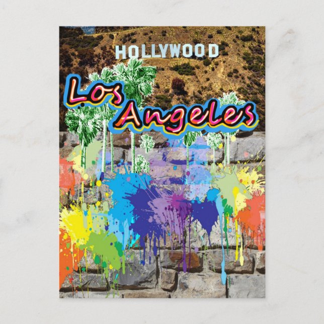 Los Angeles, California Street Art - Carte postale (Devant)
