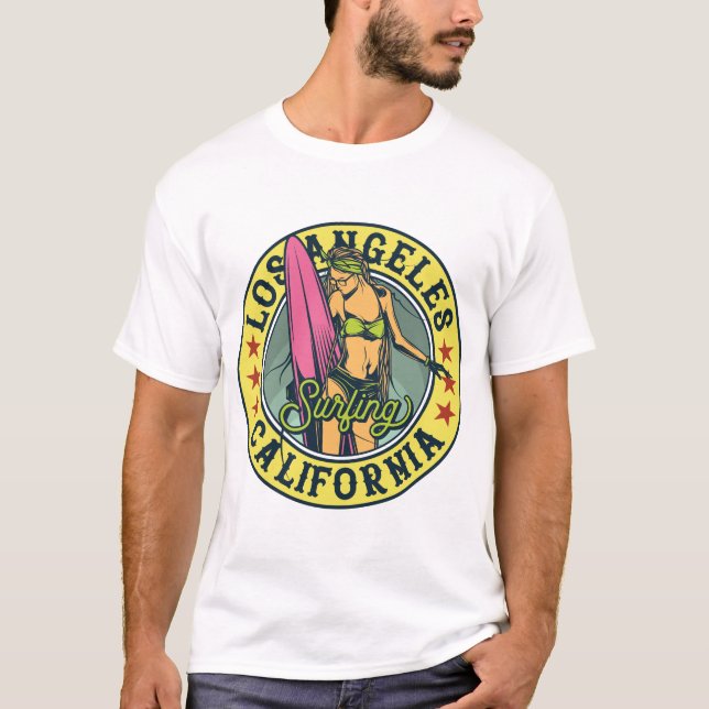 Los Angeles California Surfing T-Shirt (Vorderseite)