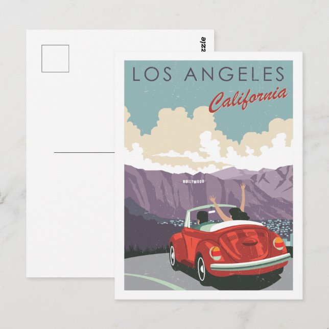 Los Angeles California USA Berühmter Reiseort Postkarte (Vorne/Hinten)