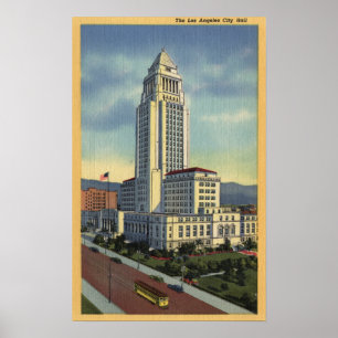 Los Angeles, CaliforniaA Ansicht von Rathaus Poster