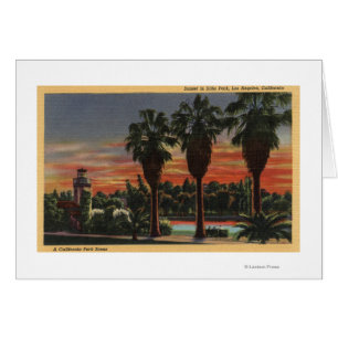 Los Angeles, CaliforniaSunset im Echo-Park
