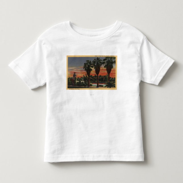 Los Angeles, CaliforniaSunset im Echo-Park Kleinkind T-shirt (Vorderseite)