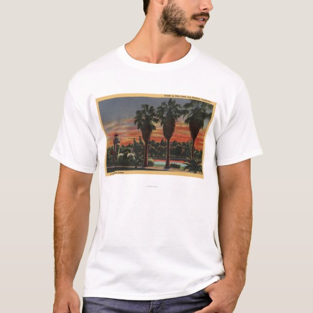 Los Angeles, CaliforniaSunset im Echo-Park T-Shirt (Vorderseite)