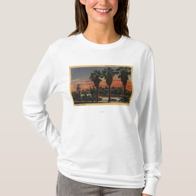 Los Angeles, CaliforniaSunset im Echo-Park T-Shirt (Vorderseite)