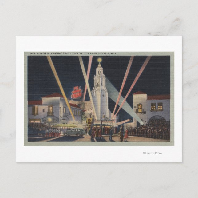 Los Angeles, CAPremier, Carthay Circle Theater Postkarte (Vorderseite)