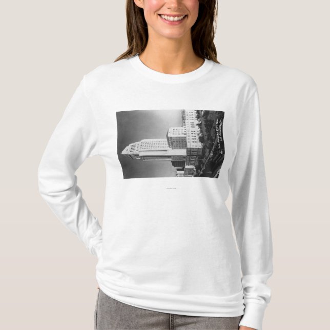 Los Angeles, CARathaus und Stadtansicht T-Shirt (Vorderseite)