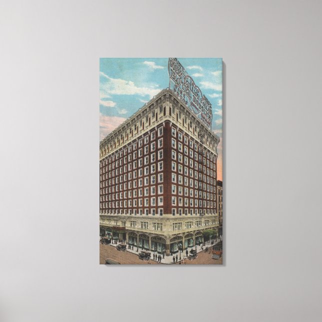 Los Angeles, CAView des Hotels Rosslyn Leinwanddruck (Vorderseite)