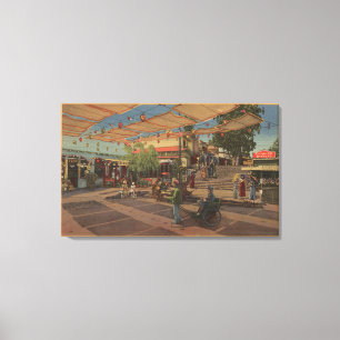 Los Angeles, CAView of Plaza in Chinatown Leinwanddruck