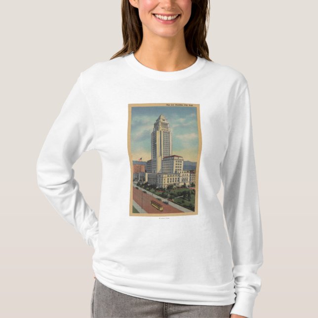 Los Angeles, CAView von Rathaus und von T-Shirt (Vorderseite)