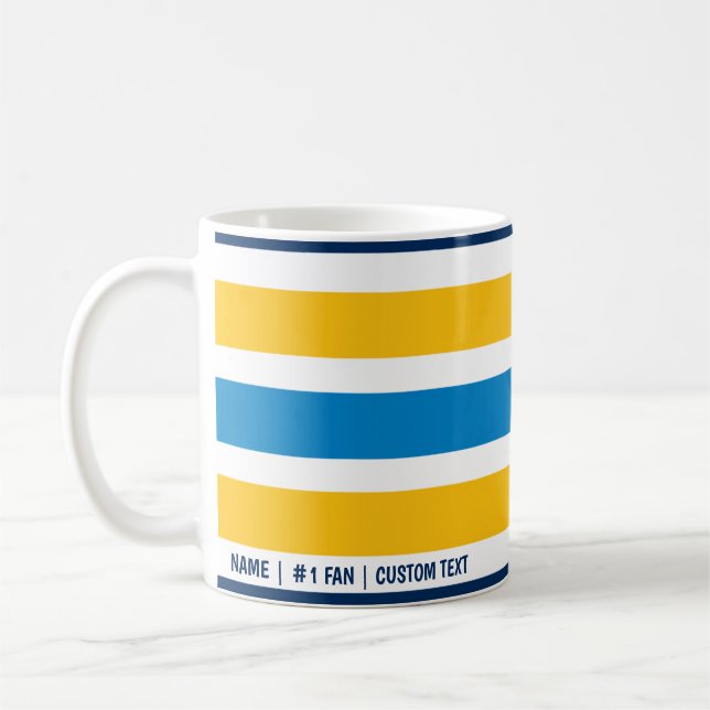 Los Angeles Chargers Minimalist Bars Coffee Mug (Gauche)