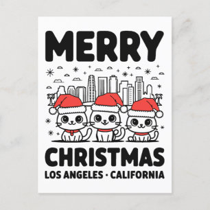 Los Angeles City California Frohe Weihnachten USA Postkarte