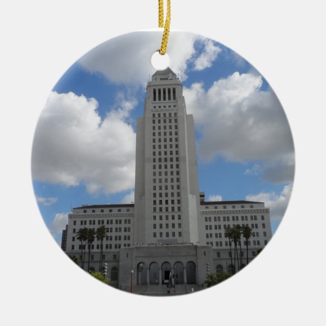 Los Angeles City Hall Keramik Ornament (Vorne)