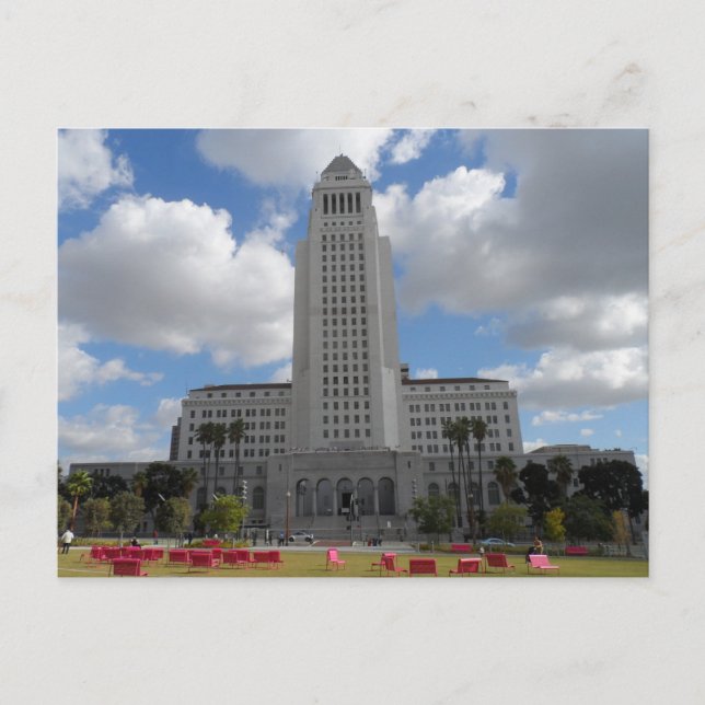 Los Angeles City Hall Postkarte (Vorderseite)