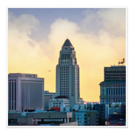 Los Angeles City Hall Skyline – Downtown LA Print Fotodruck