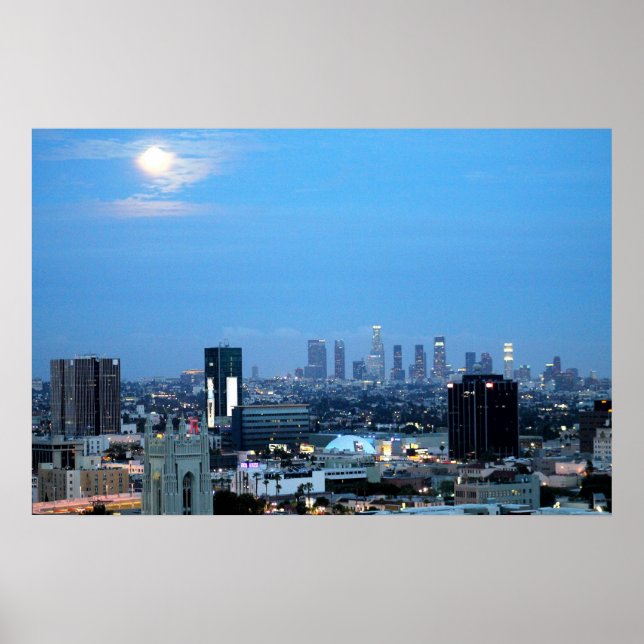 Los Angeles City Lights at Dusk Print Poster (Vorne)