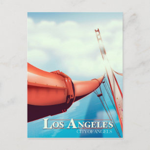 Los Angeles "City of Angels" Feriposter. Postkarte