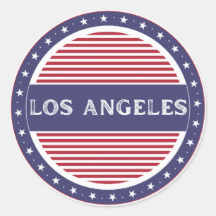 Los Angeles City Pride Emblem – Amerikanische Iden Runder Aufkleber