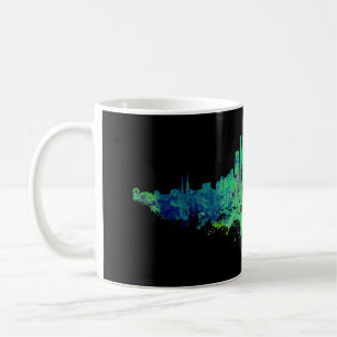Los Angeles City Skyline - Lime Green Blue Kaffeetasse