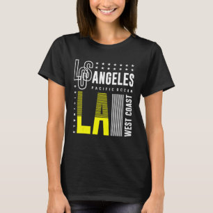 Los Angeles City Skyline Stadtbild Retro Stadtbahn T-Shirt