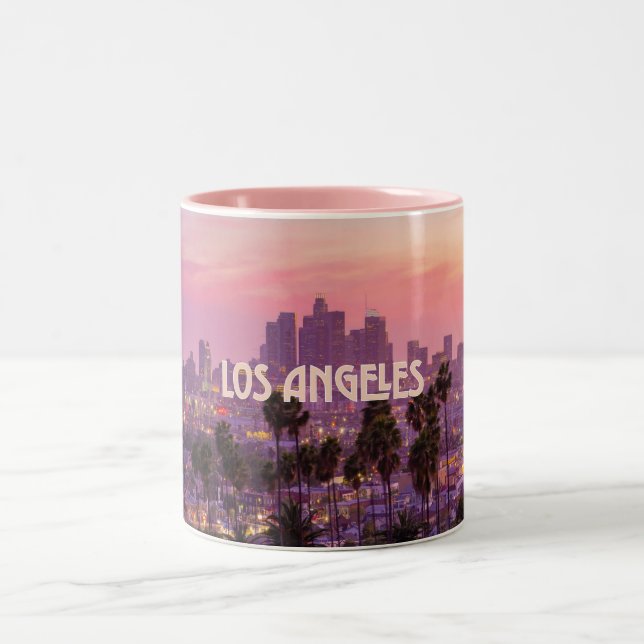 Los Angeles City Skyline Sunset Tasse (Mittel)