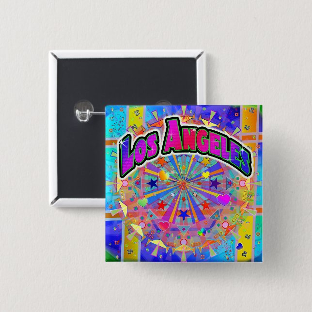 Los Angeles Cosmic Unity Button (Vorne & Hinten)
