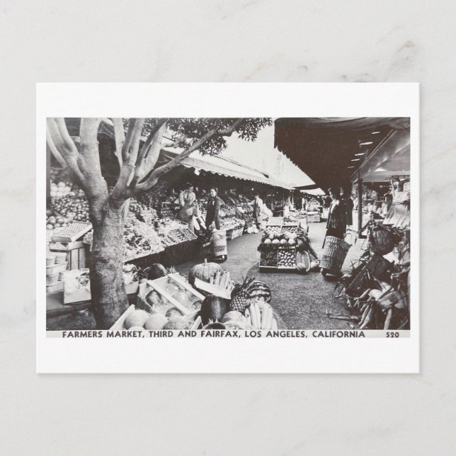 Los Angeles Farmers Market 1950s carte postale Vin (Devant)