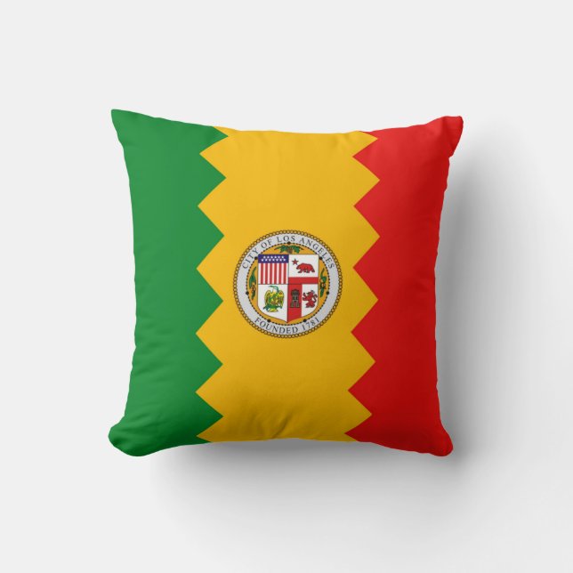 Los Angeles Flag American MoJo Pillow Kissen (Vorderseite)