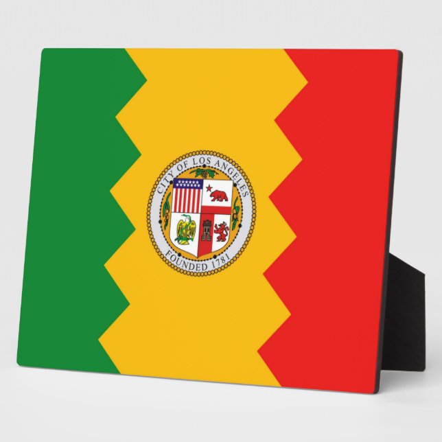 Los Angeles Flag Plaque Fotoplatte (Seite)
