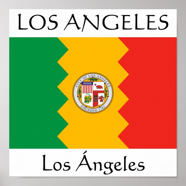 Los Angeles Flag Poster (Vorne)