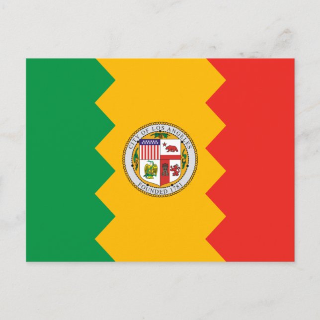 Los Angeles Flag Postkarte (Vorderseite)