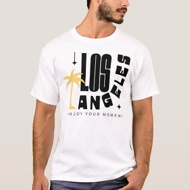 Los Angeles - Genießen Sie Ihren Augenblick, Retro T-Shirt (Vorderseite)