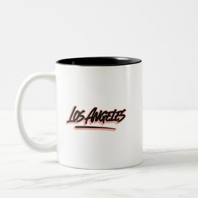 Los Angeles Graffiti Style Zweifarbige Tasse (Links)