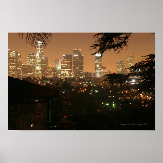 Los Angeles in der Nacht Poster (Vorne)