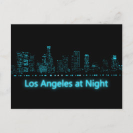 Los Angeles in der Nacht Postkarte