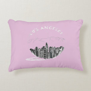 Los Angeles in einer Glaskugel Dekokissen