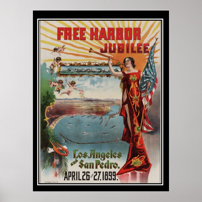 Los Angeles Jubilee 1899 Poster vintage (Devant)