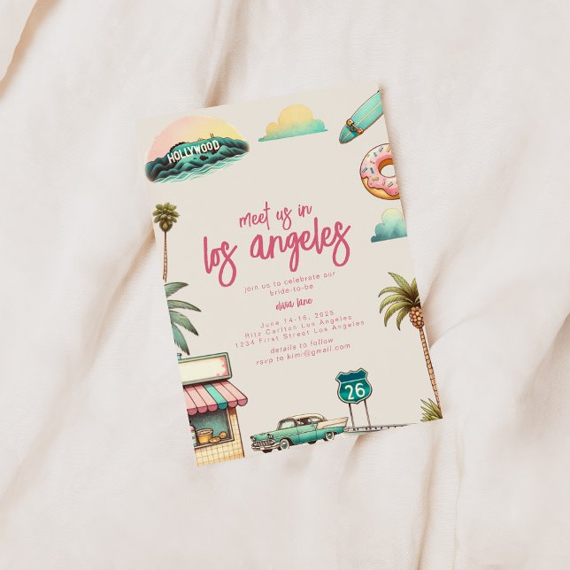 Los Angeles Junggeselinnen-Abschied Invite Einladung (Von Creator hochgeladen)