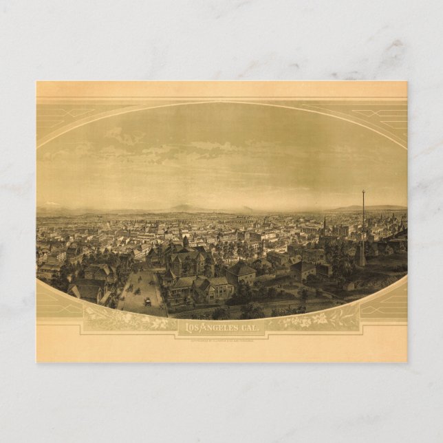 Los Angeles, Kalifornien (1888) Postkarte (Vorderseite)